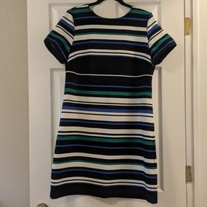 Blue/ Green/ White Ribbed Dress